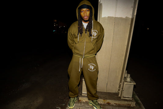 Olive green sweatsuit