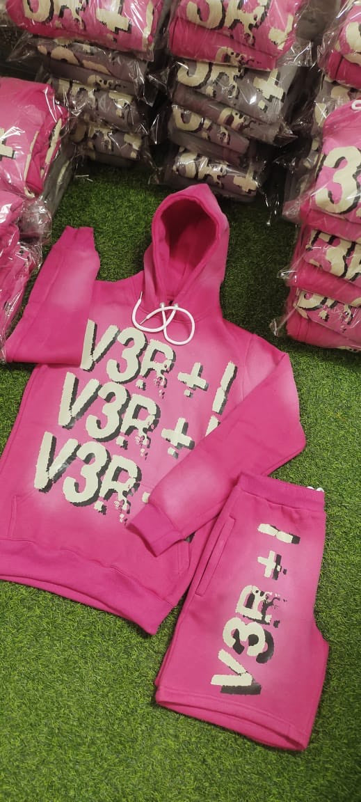 Pink acid wash verti shorts only